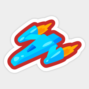 Glaxy Spaceship Sticker